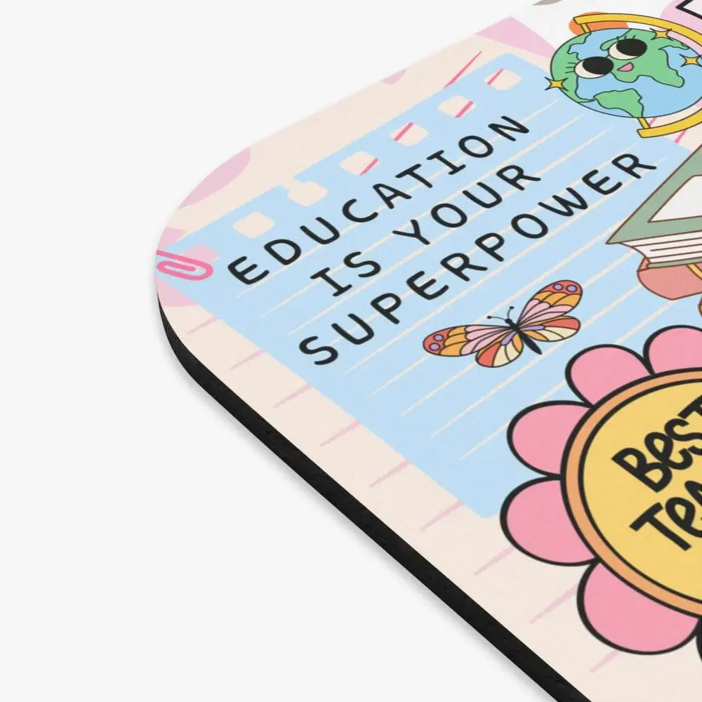 Teacher Sticker Collage Mouse Pad | Teacher Appreciation, Classroom Desk Mat
